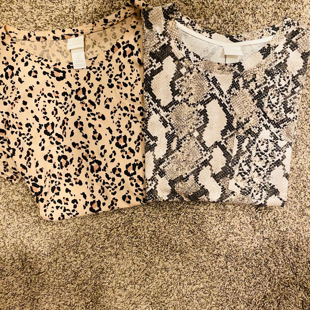 Animal print t-shirts